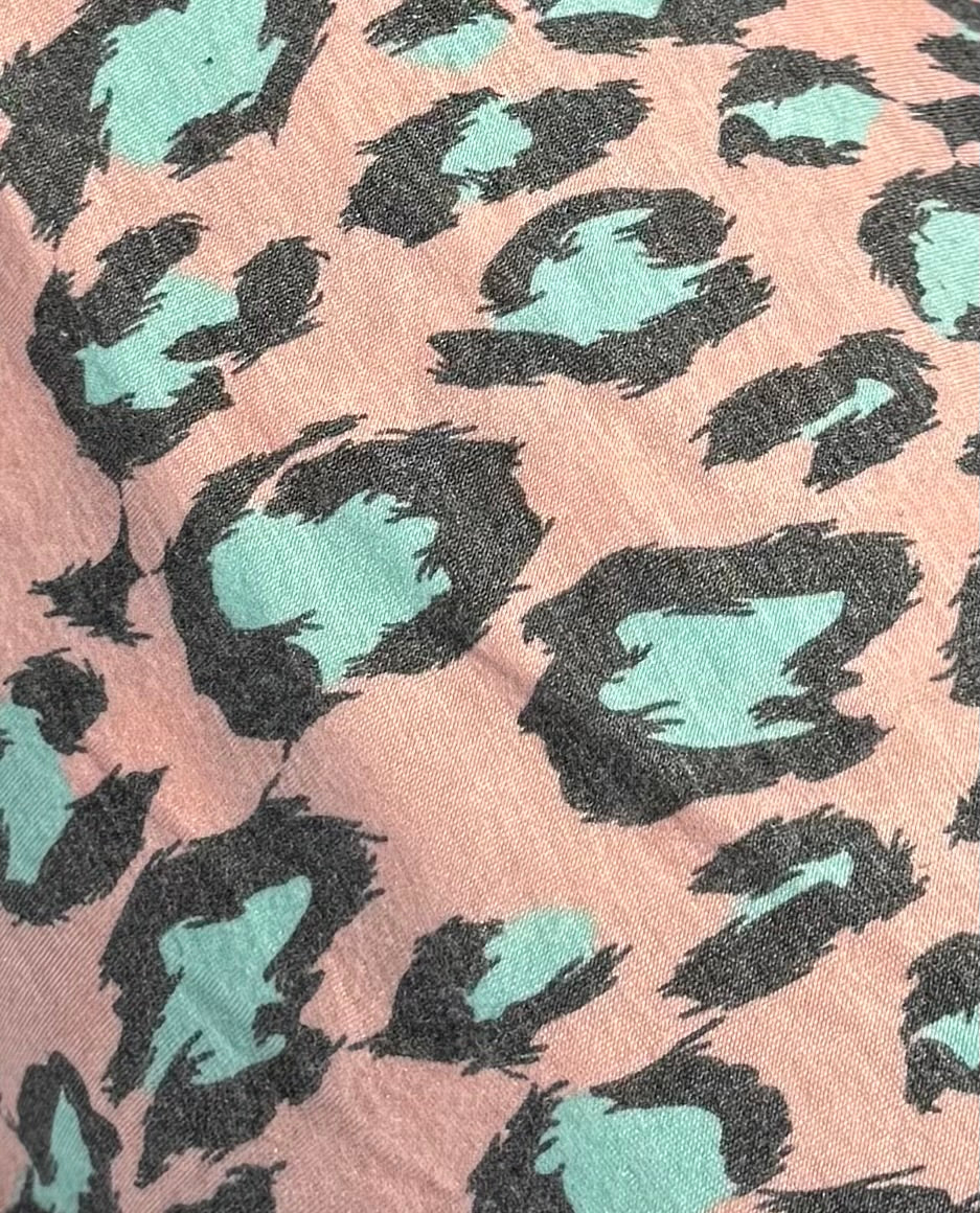 Fabric by the Yard - Printed Knit - Pink/Blue/Grey