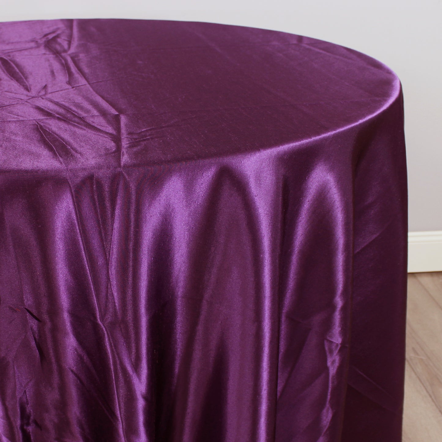 Fabric by the Yard - Shantung Satin - Eggplant