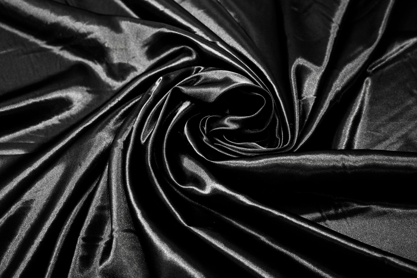 Fabric by the Yard - Beverly Satin - Black