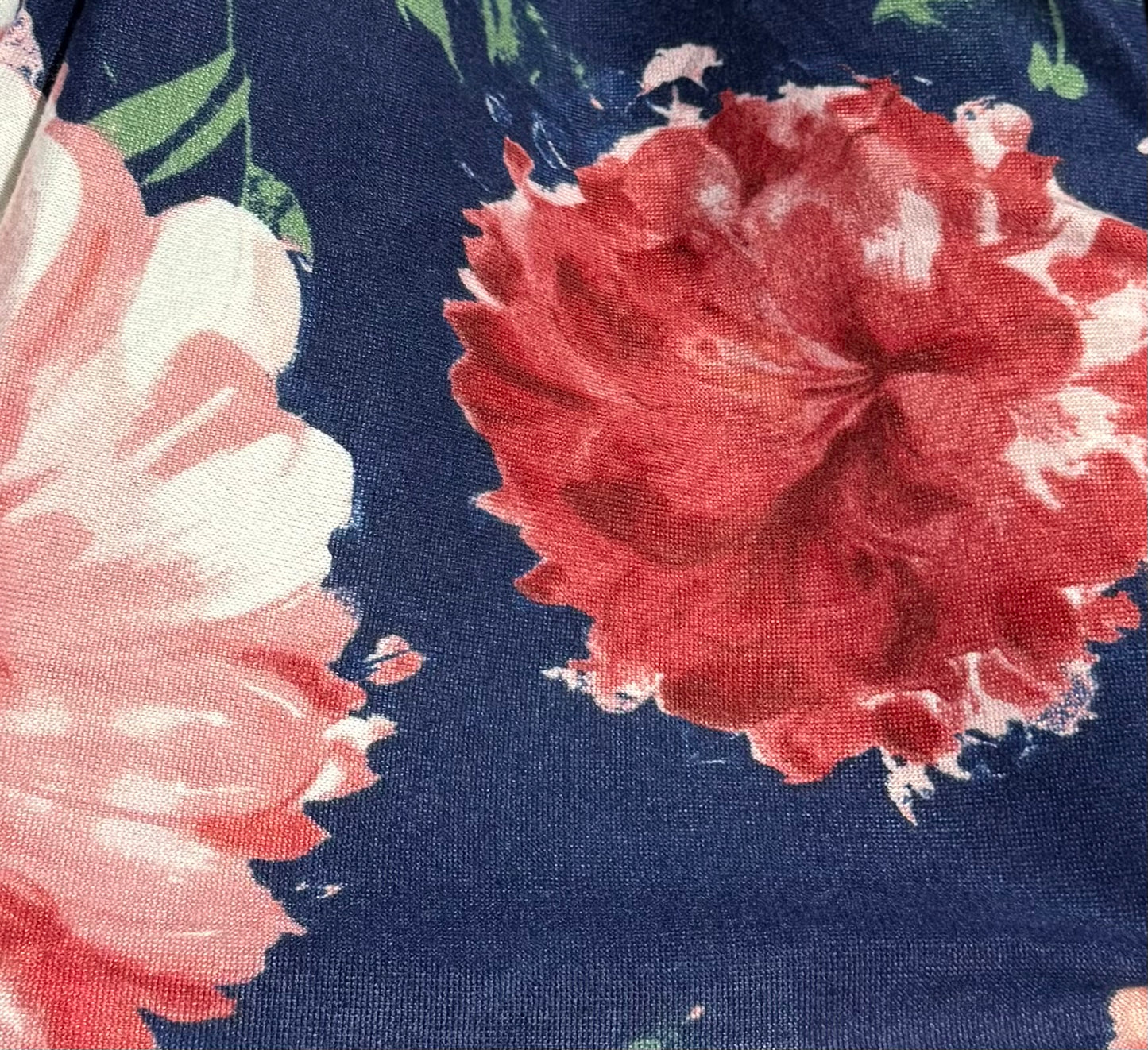 Fabric by the Yard - Printed Brushed Knit - Pink/Blue