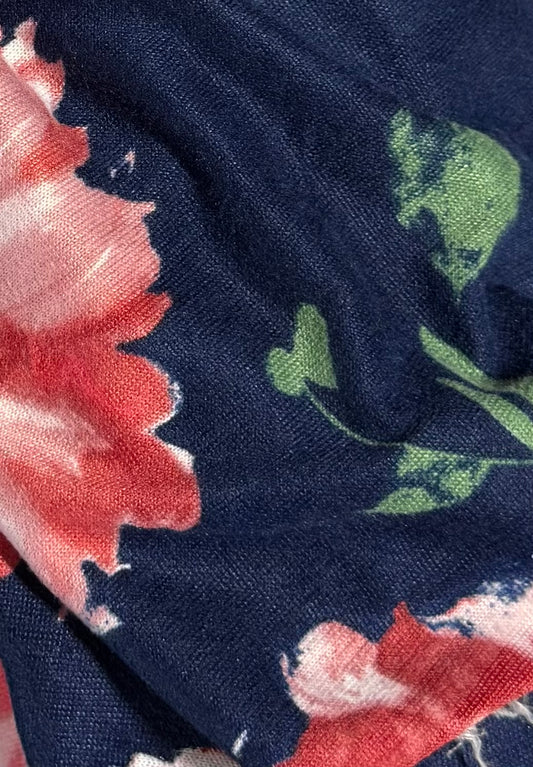 Fabric by the Yard - Printed Brushed Knit - Pink/Blue