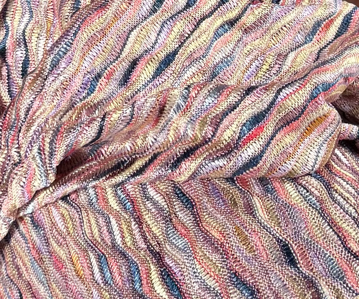 Fabric by the Yard - Jacquard Knit - Multicolor Pink