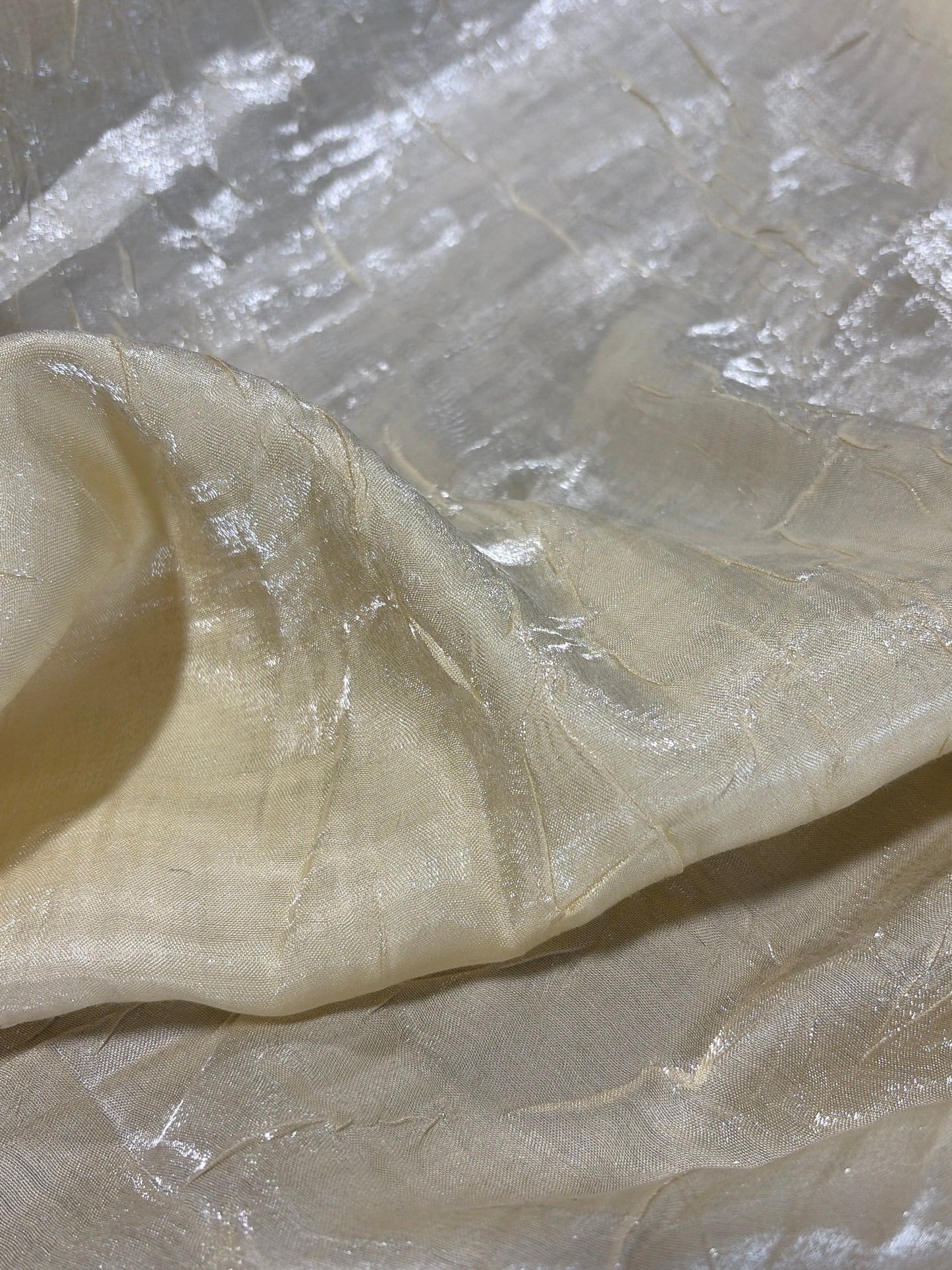 Fabric by the Yard - Iridescent Crush - Light Yellow