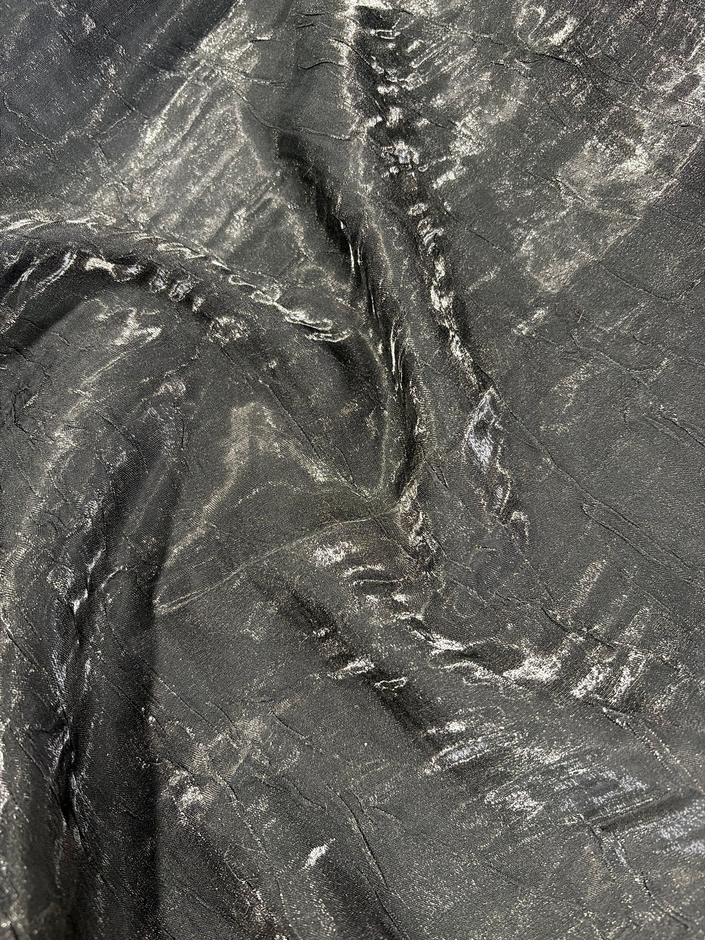 Fabric by the Yard - Iridescent Crush Black