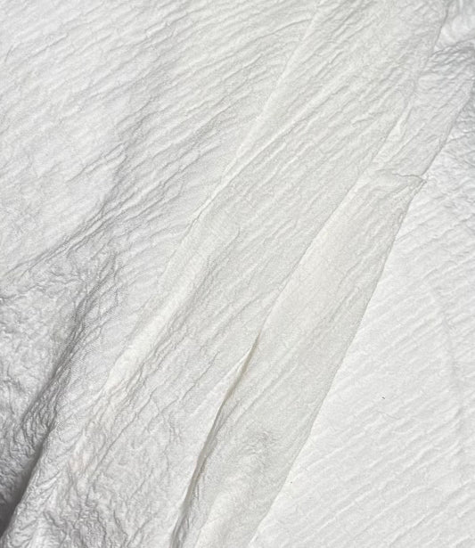 Fabric by the Yard - Seersucker - White