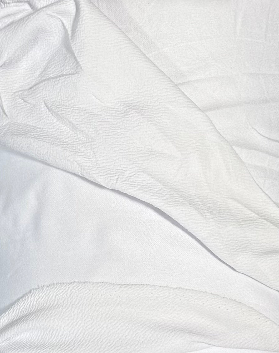 Fabric by the Yard - Crepe Knit - White