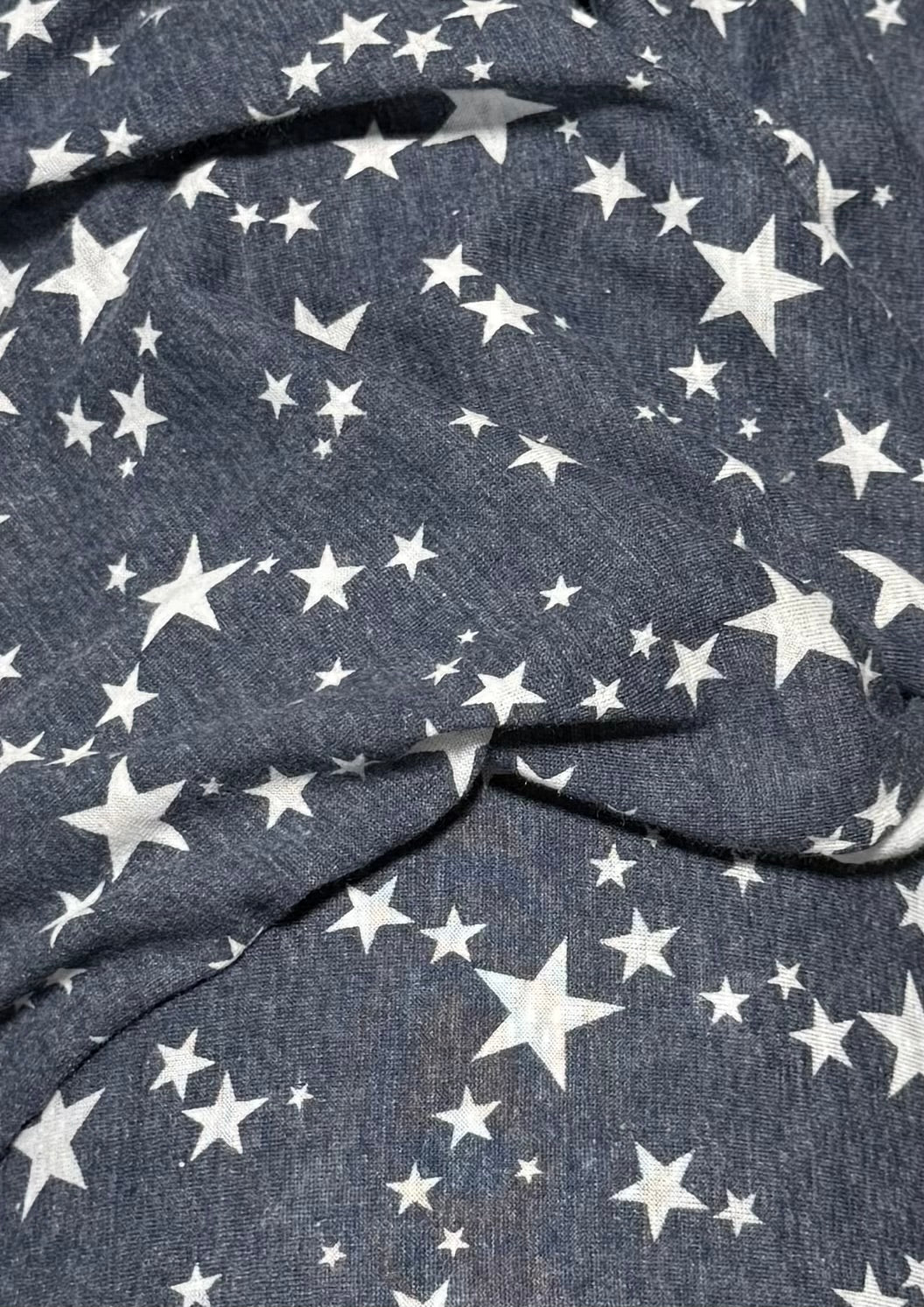 Fabric by the Yard - Printed Knit - Blue / White