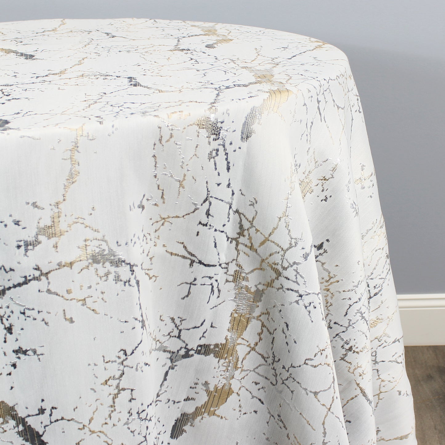 Fabric by the Yard - Alabaster - White / Silver