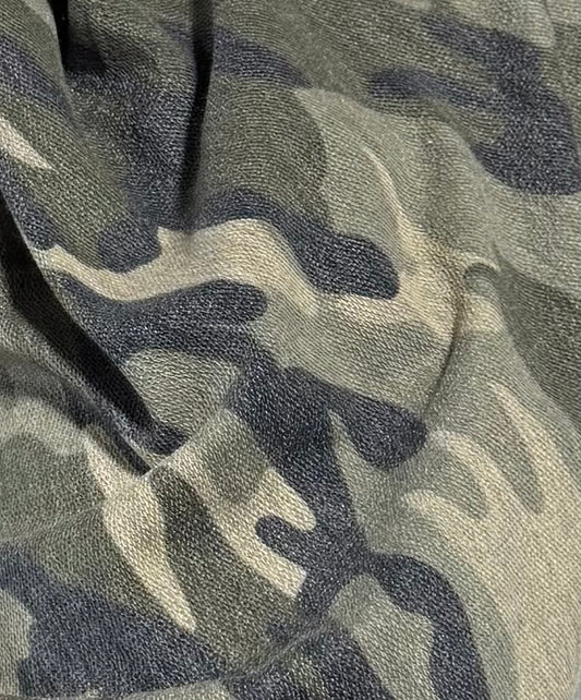 Fabric by the Yard - Printed Jersey - Camo