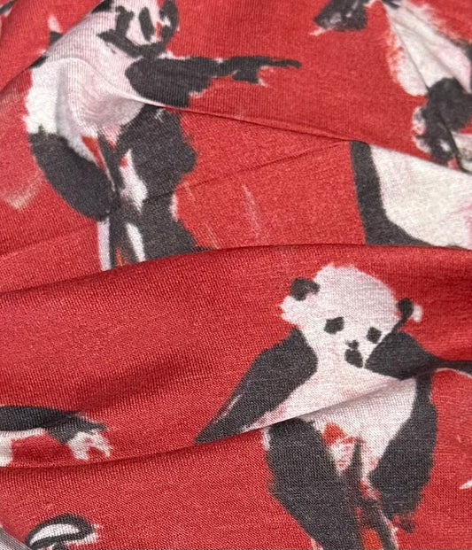 Fabric by the Yard - Printed Jersey - Red