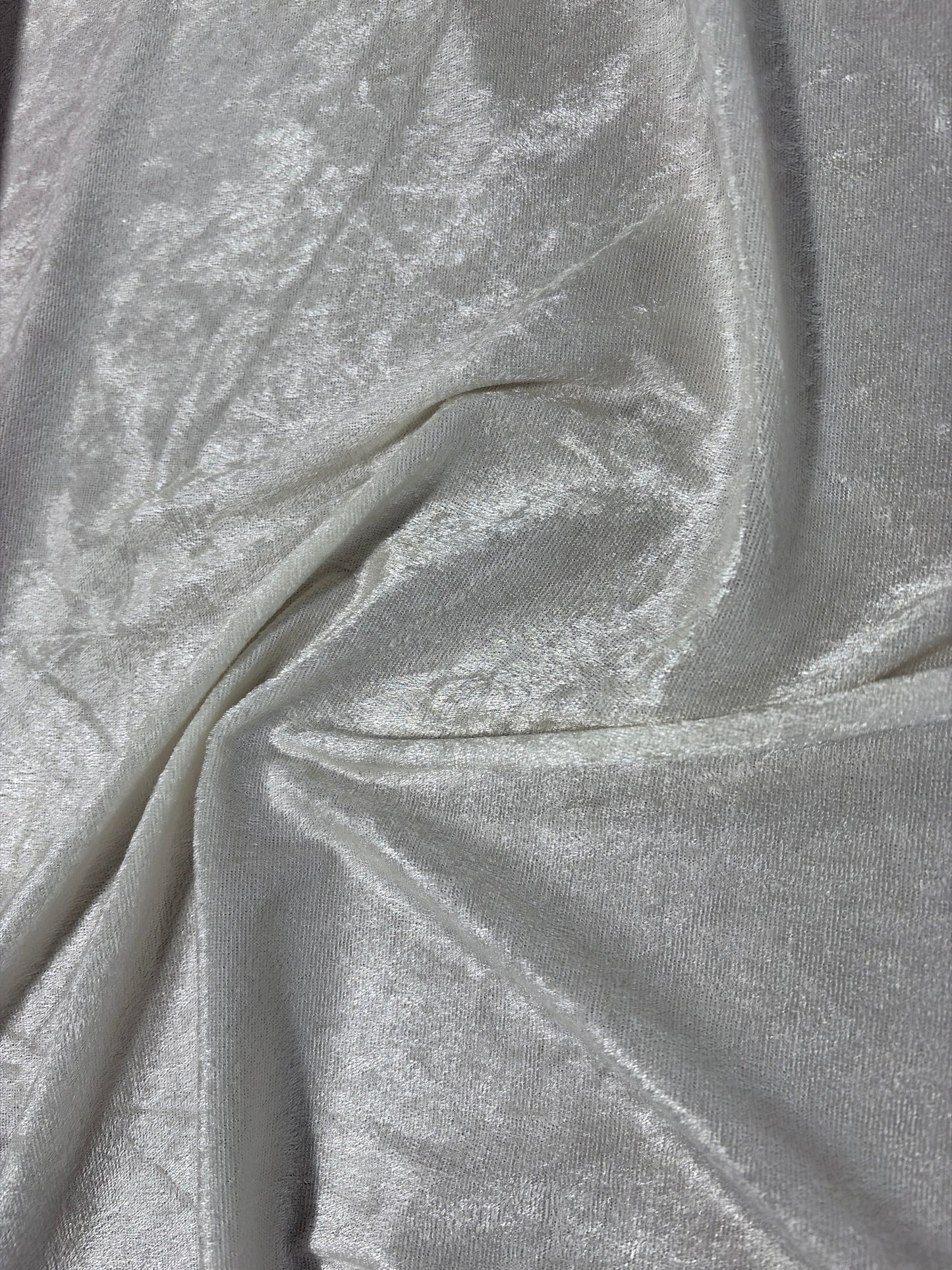 Fabric by the Yard - Panne Velvet - Ivory
