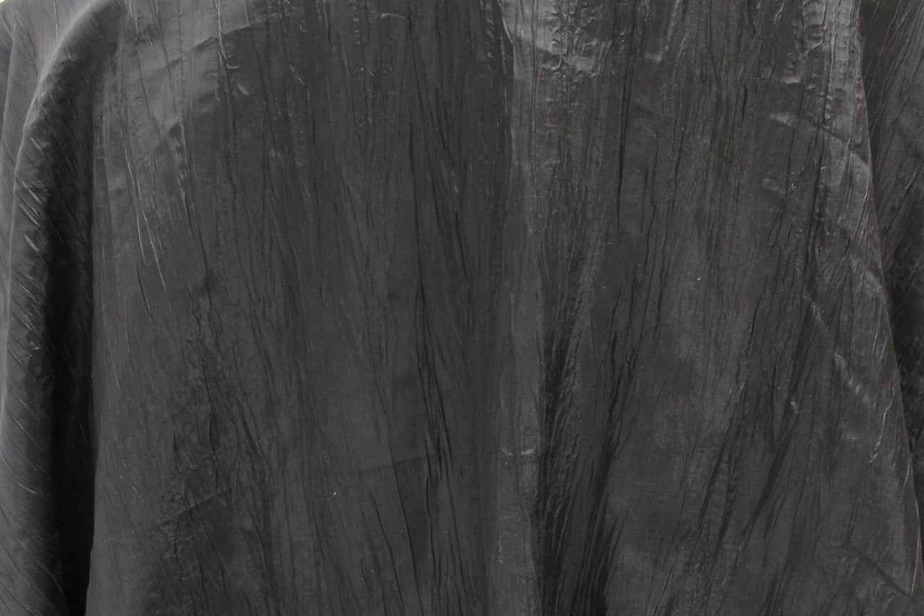 Fabric by the Yard - Iridescent Crushed Satin - Black