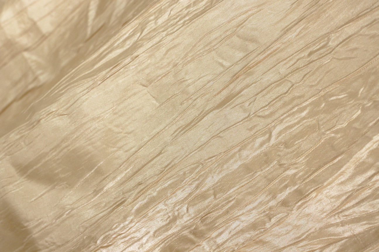 Fabric by the Yard - Crushed Taffeta - Lt Champagne