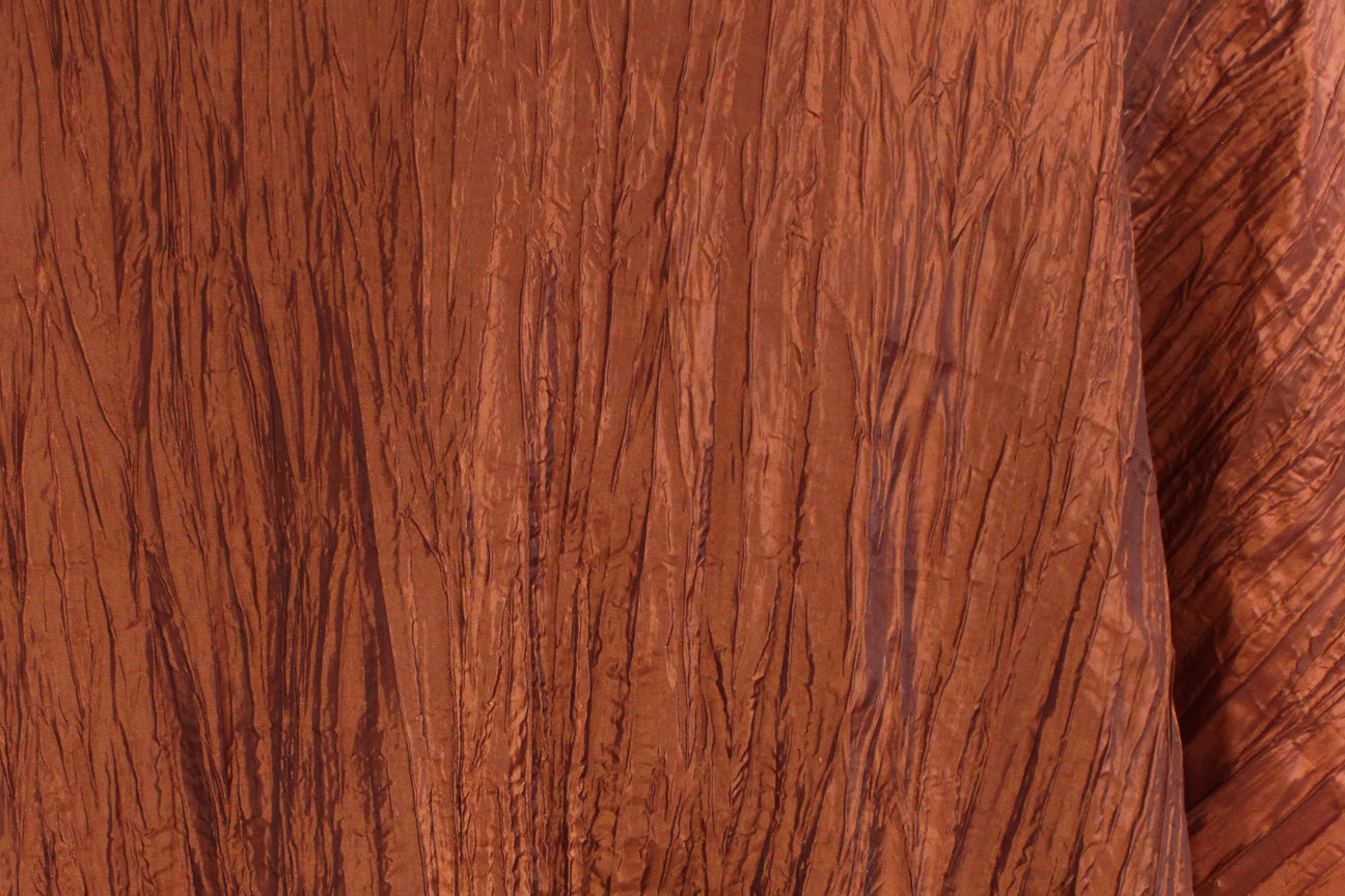 Fabric by the Yard - Crushed Taffeta - Terracotta