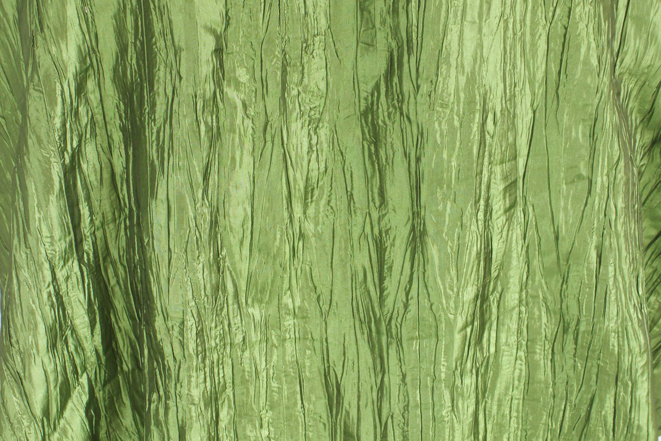 Fabric by the Yard - Crushed Taffeta - Apple Green