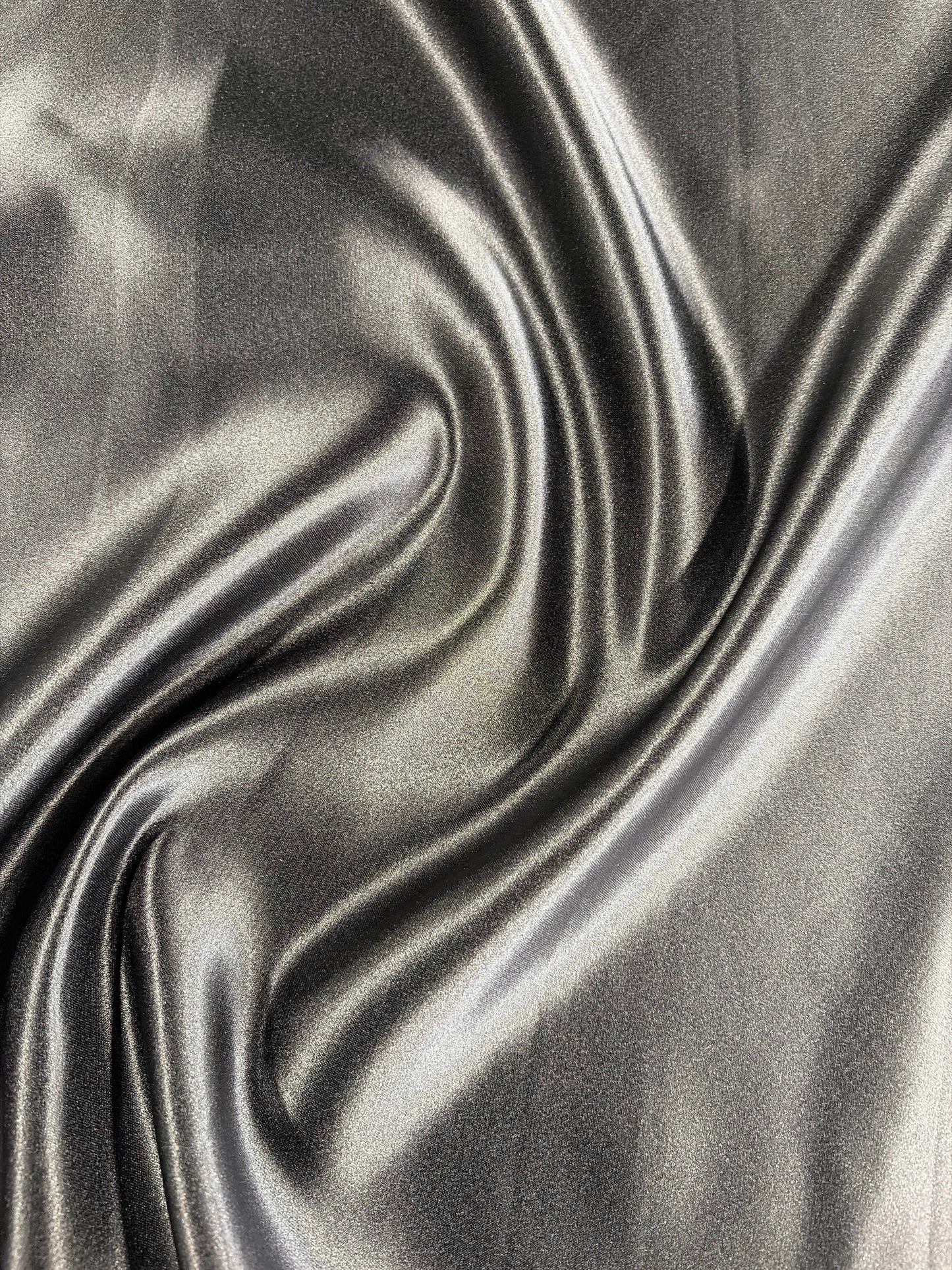 Fabric by the Yard - Lamour Matte Satin - Black