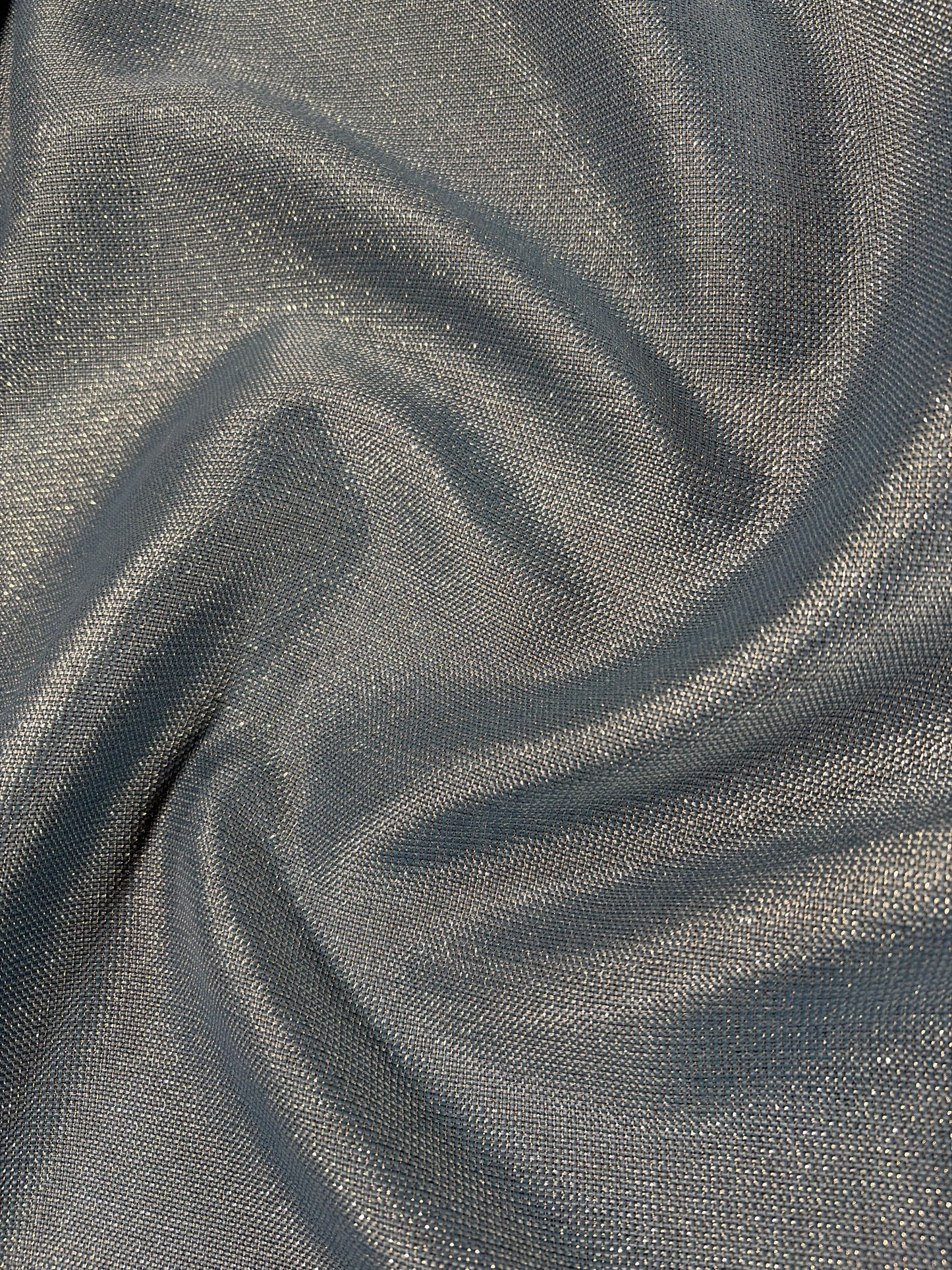 Fabric by the Yard - Metallic Vintage Linen - Copen