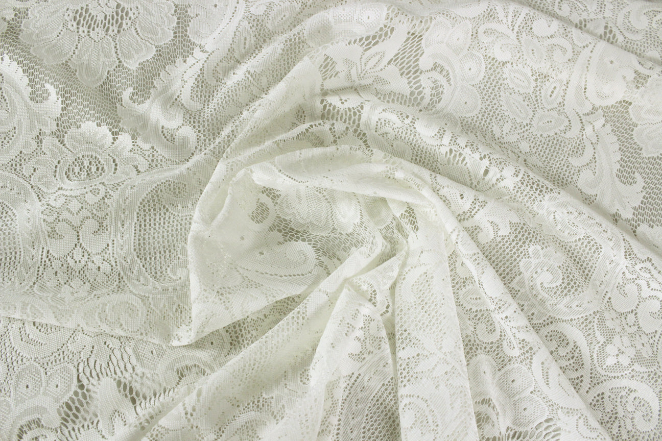 Fabric by the Yard - English Lace - Ivory