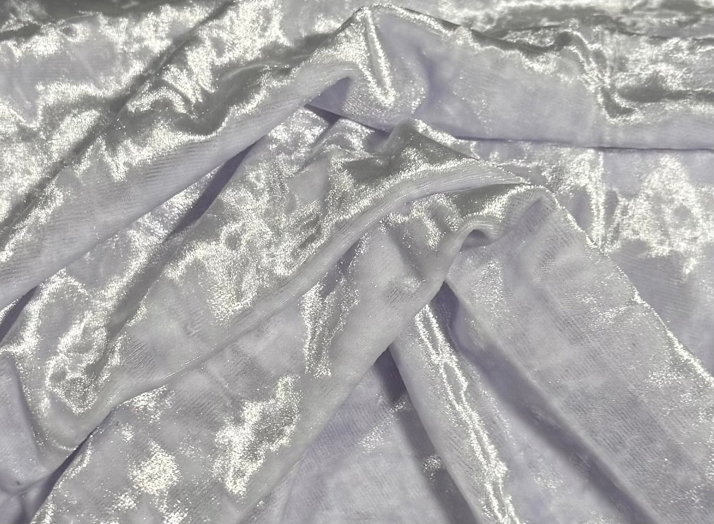 Fabric by the Yard - Ice Velvet - White
