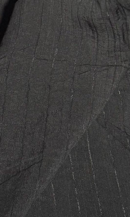 Fabric by the Yard - Polyester Gauze - Black