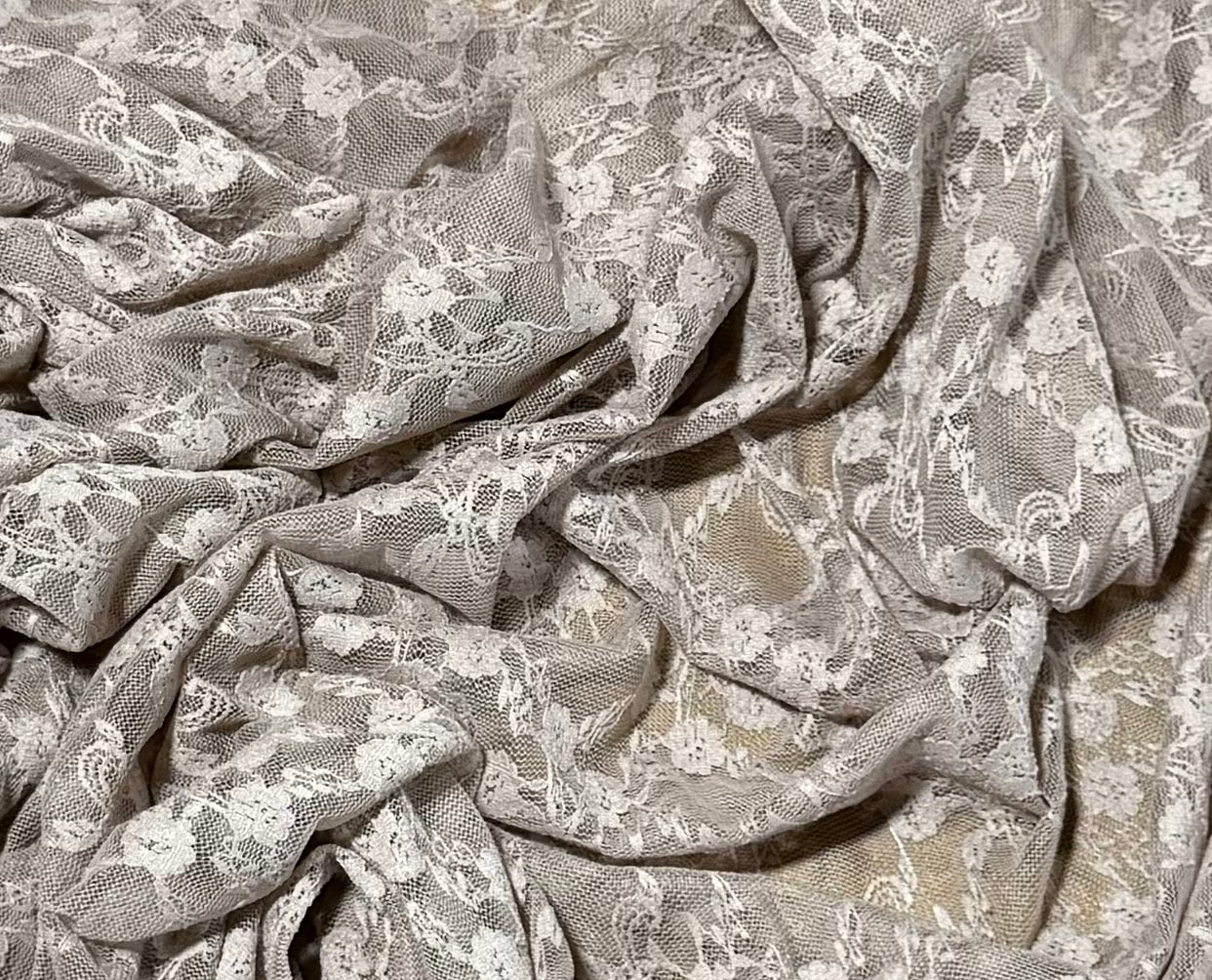 Fabric by the Yard - Stretch Lace 4-Way - Taupe