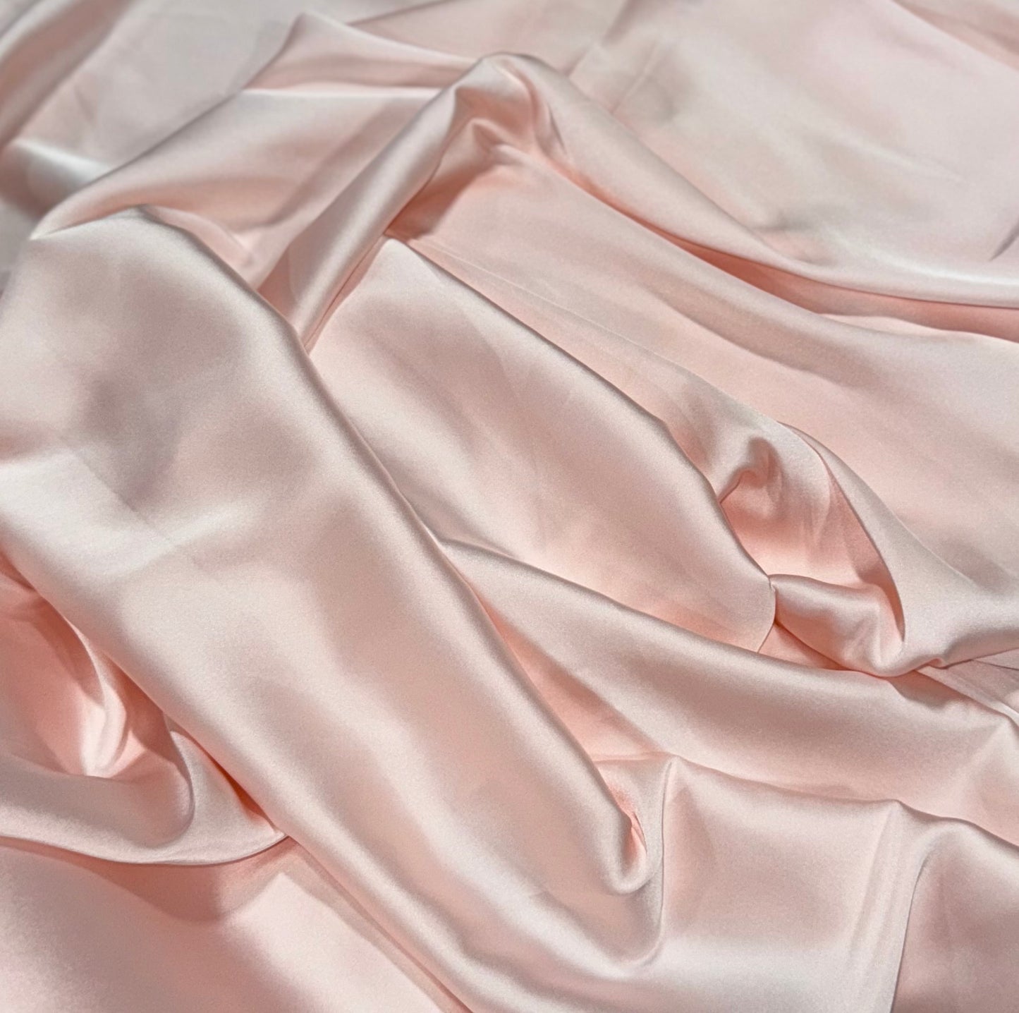 Fabric by the Yard - Beverly Satin - Ice Pink
