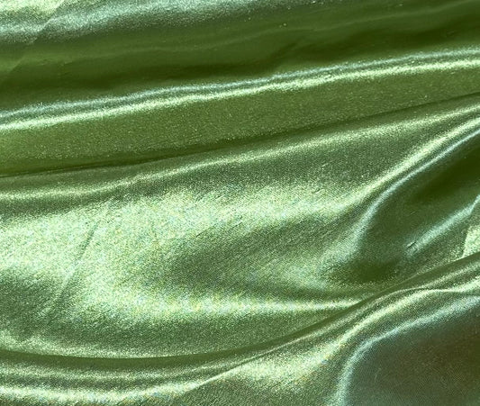 Fabric by the Yard - Shantung Satin - Dark Lime