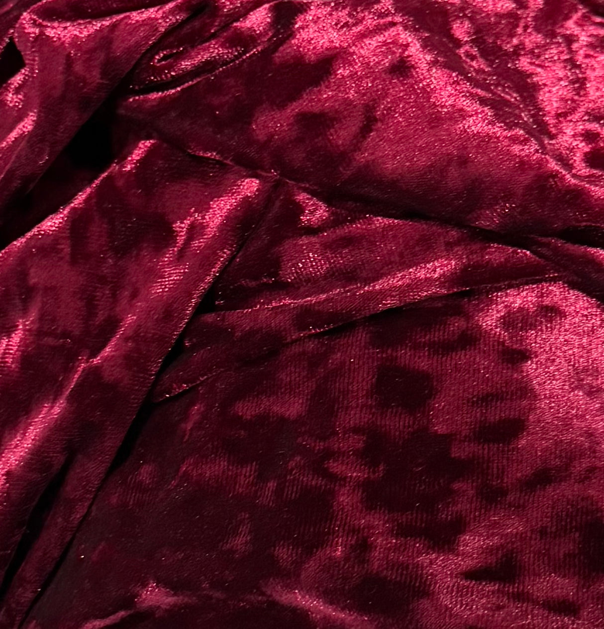 Fabric by the Yard - Ice Velvet - Burgundy