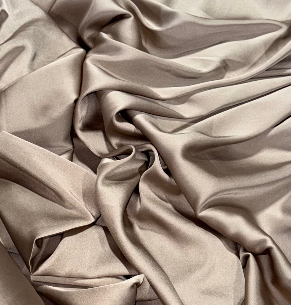 Fabric by the Yard - Beverly Satin - Latte