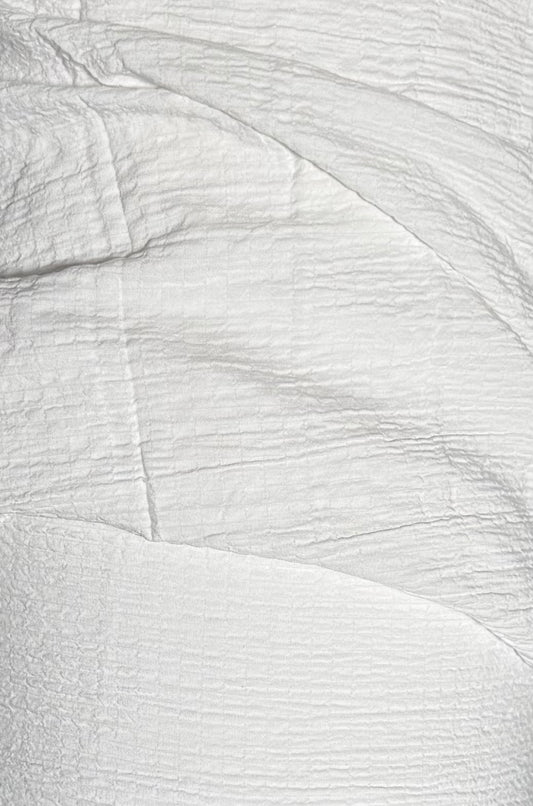 Fabric by the Yard - Seersucker - White