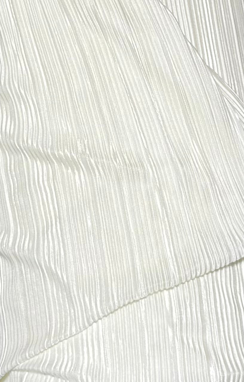 Fabric by the Yard - Pleated Satin - Ivory