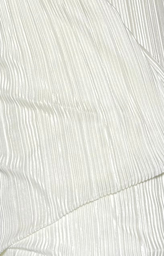 Fabric by the Yard - Pleated Satin - Ivory