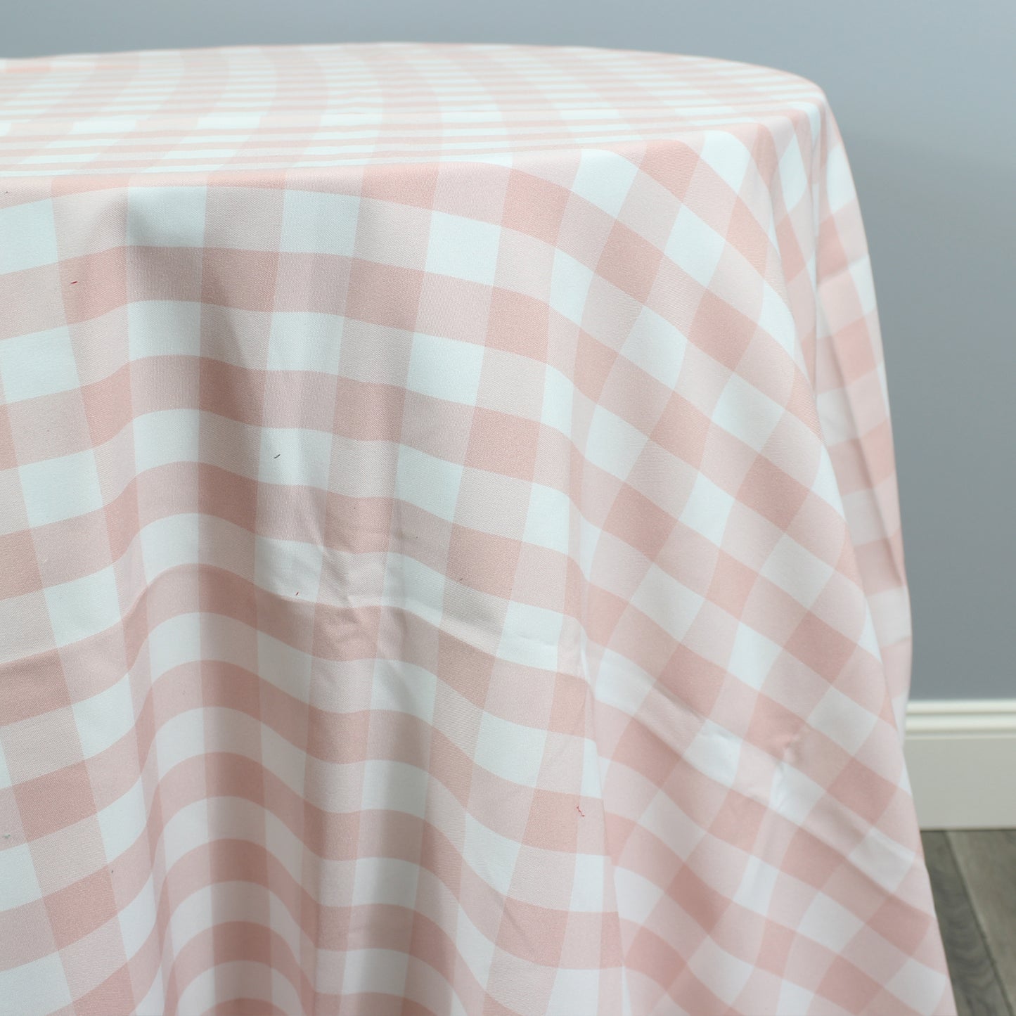 Fabric by the Yard - Gingham Poly Picnic Checkers - Blush Pink