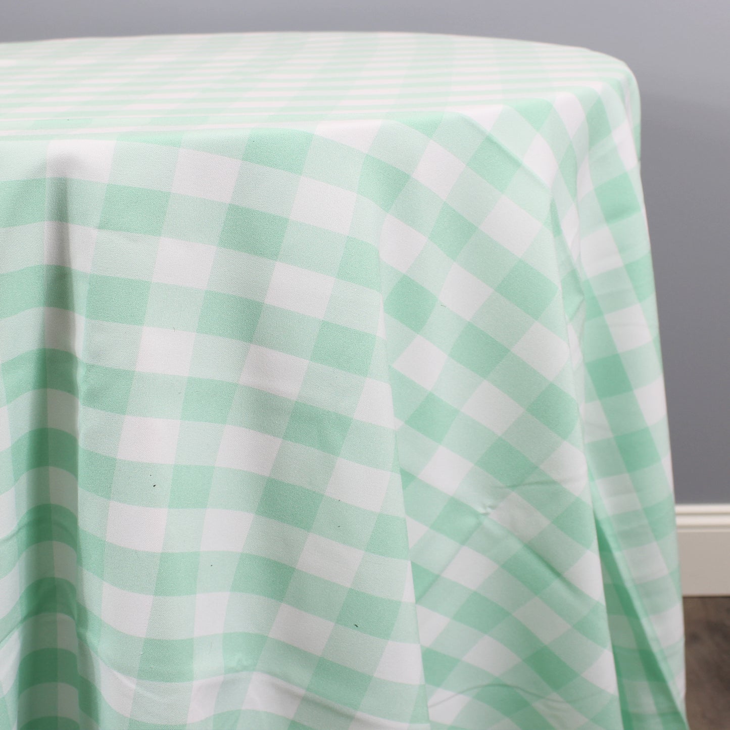 Fabric by the Yard - Gingham Poly Picnic Checkers - Mint