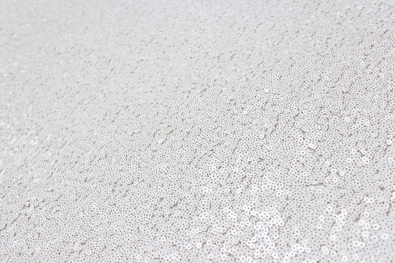 Fabric by the Yard - Glitz Sequins - White