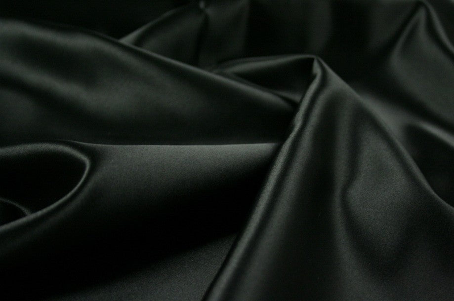 Fabric by the Yard - Lamour Matte Satin - Black