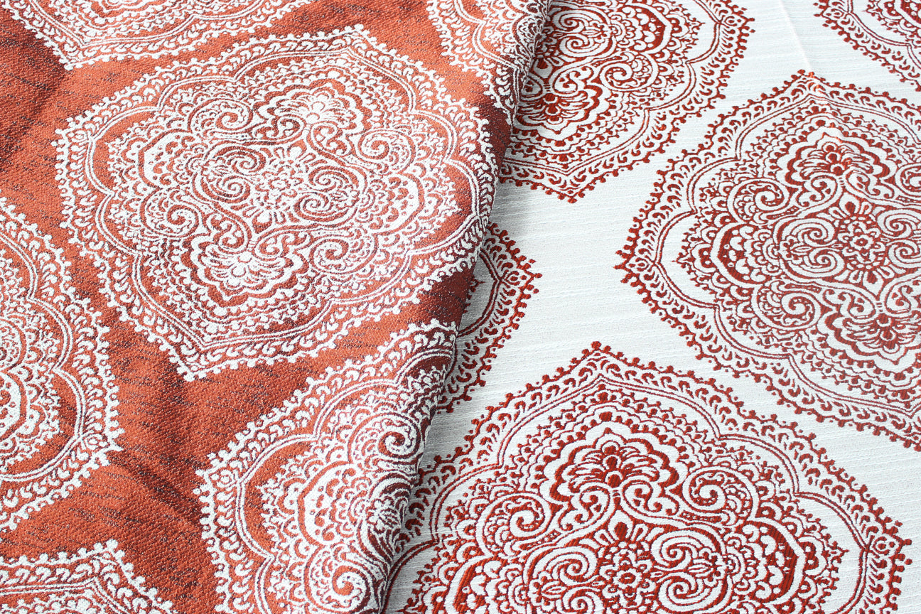 Fabric by the Yard - Mehndi - Mandarin