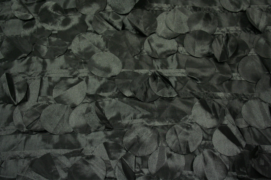 Fabric by the Yard - Petal Taffeta - Black