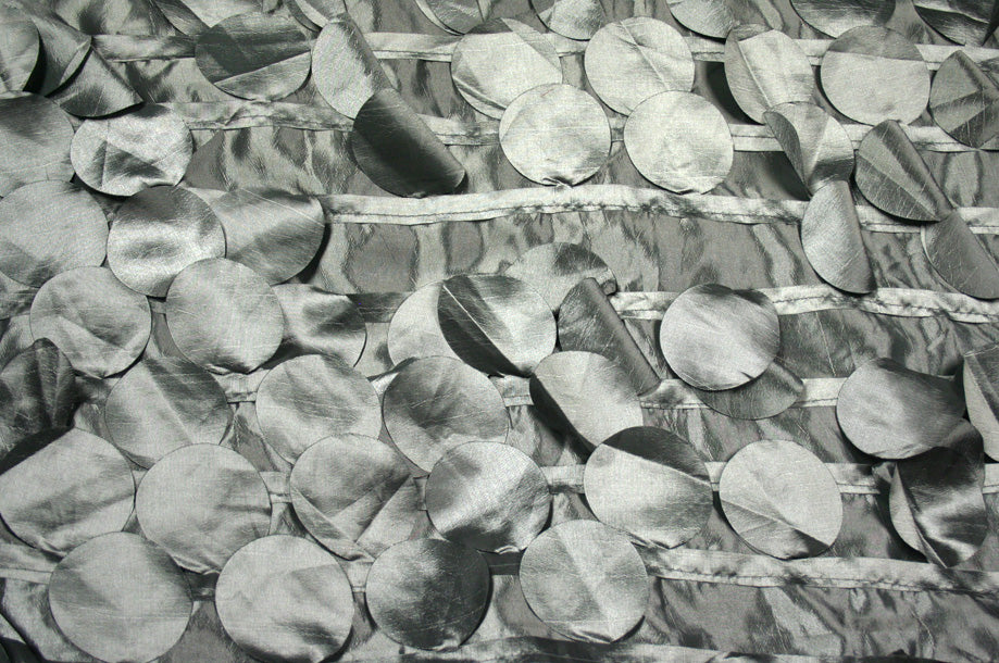 Fabric by the Yard - Pintuck Taffeta - Platinum