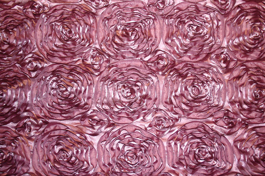 Fabric by the Yard - Rosette Satin - Dark Mauve