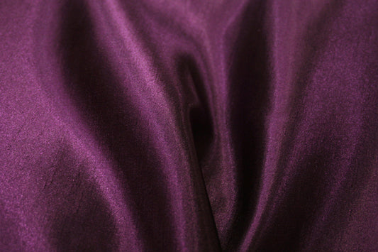 Fabric by the Yard - Shantung Satin - Eggplant