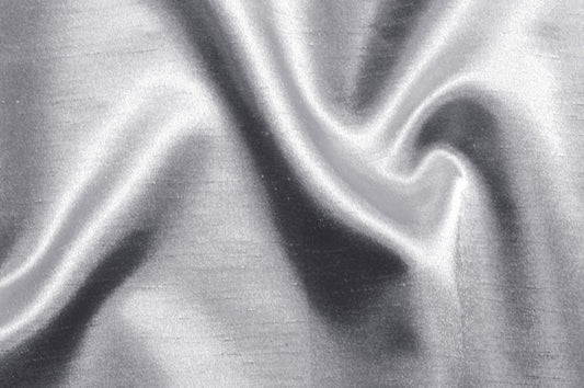 Fabric by the Yard - Shantung Satin - Silver