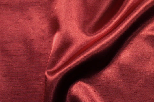 Fabric by the Yard - Shantung Satin - Burgundy