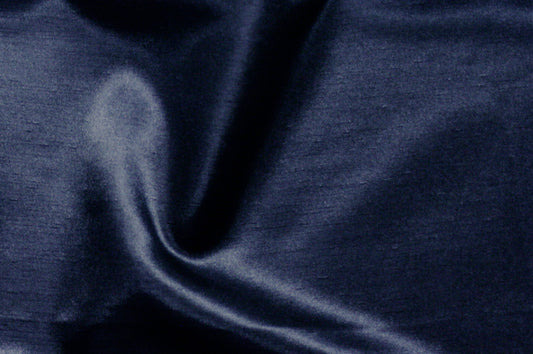 Fabric by the Yard - Shantung Satin - Navy