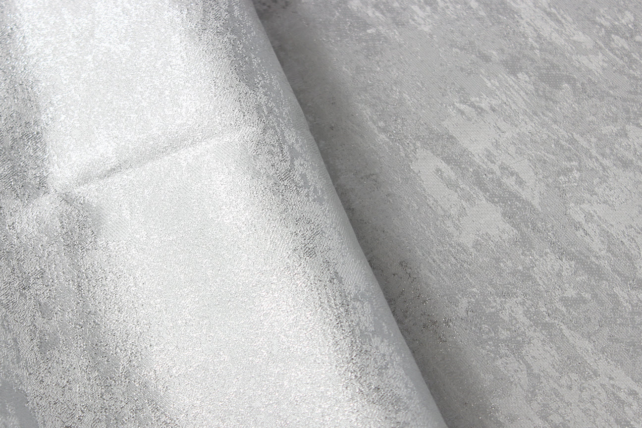 Fabric by the Yard - Stardust - White / Silver