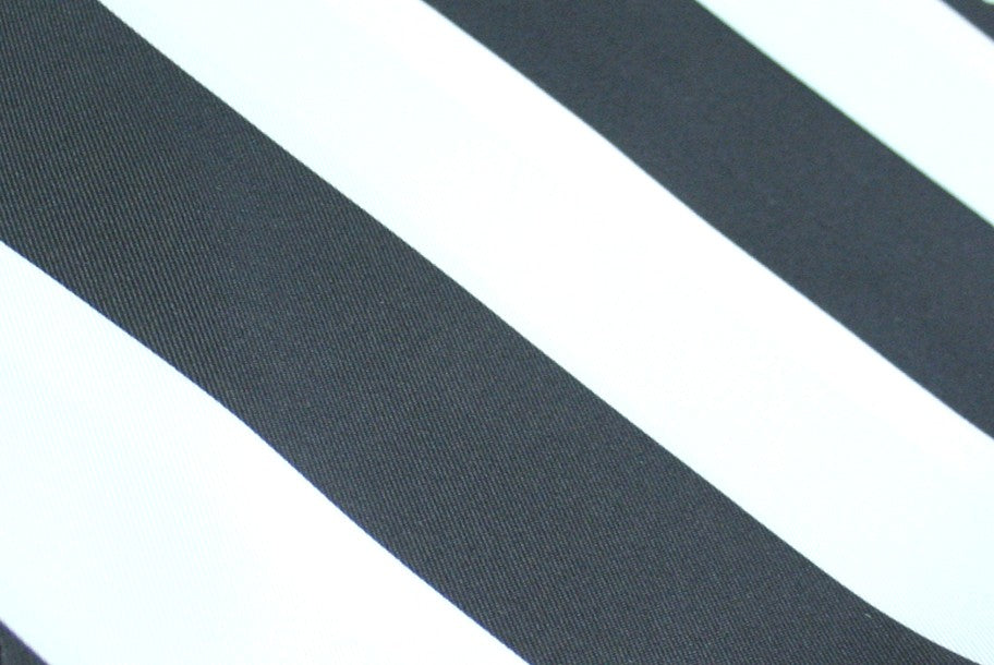 Fabric by the Yard - Striped Print Poly - Black & White