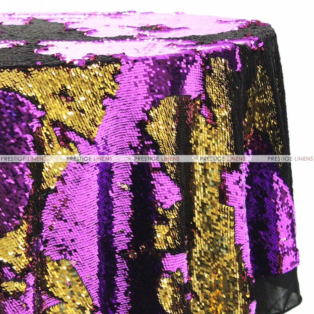 Fabric by the Yard - Chameleon Reversible Sequins - Purple Gold