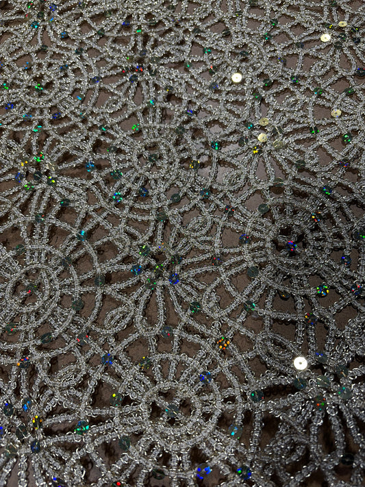 Fabric by the Yard - Chemical Lace - Champagne