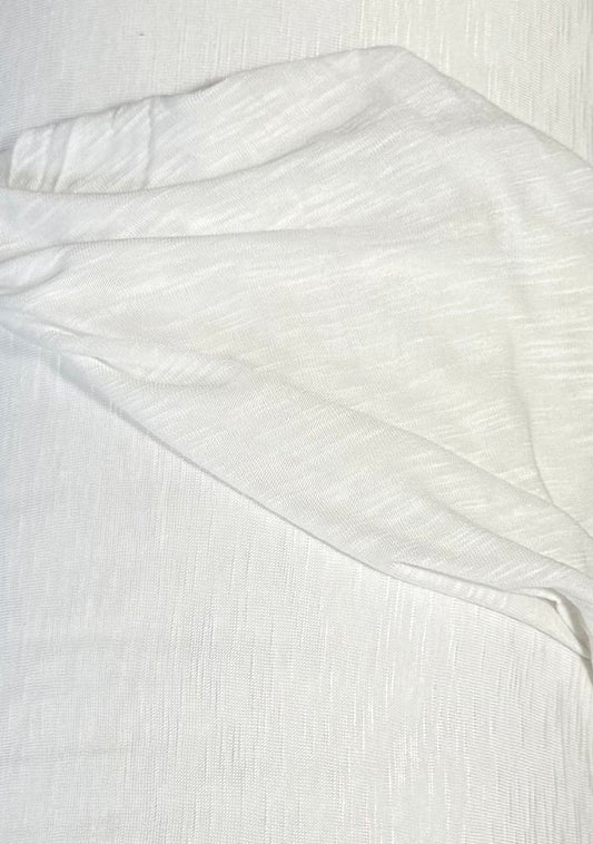 Fabric by the Yard - Slub Foil Jersey - White