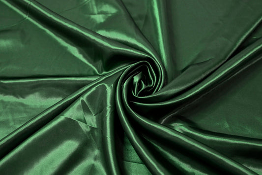 Fabric by the Yard - Beverly Satin - Hunter Green